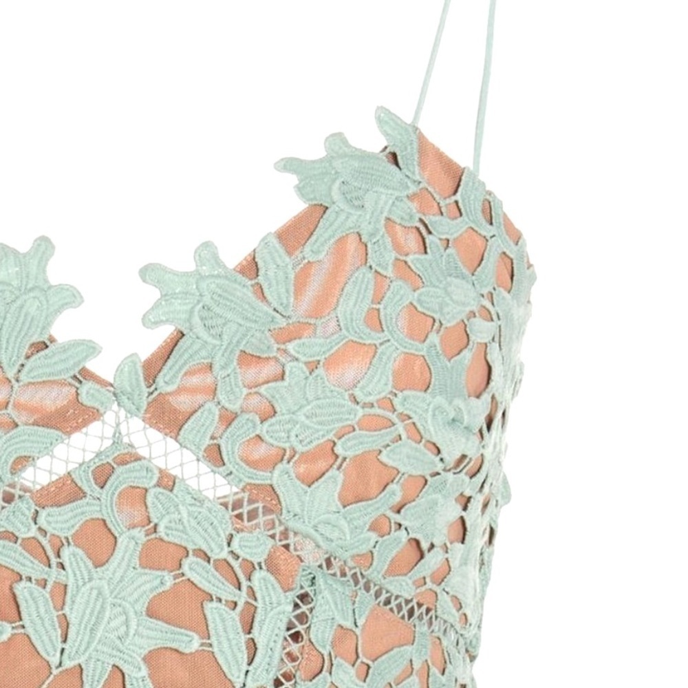 Self Portrait Azalea Dress Mint Green Size 2 NEW - Picture 6 of 16